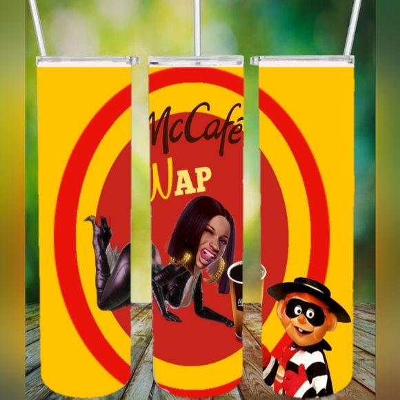 Cardi B WAP McCafe tumbler - Picture 1 of 3